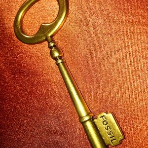 Fossil Brass Replacement Key Hang Tag, Key Chain